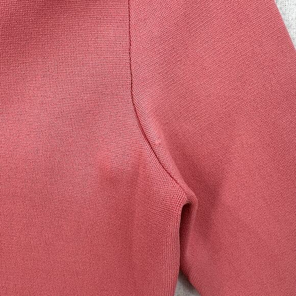 ALICE AND OLIVIA Sharee Top Womens Medium Pink Tie Knit Crop V Neck Long Sleeve - Picture 15 of 16